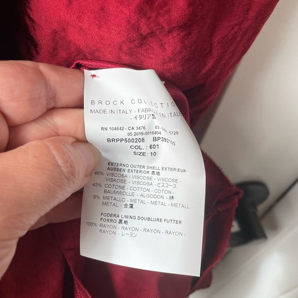 Brock Collection Palmira Ruched Crinkle-satin Midi Dress Size 10 - Picture 10 of 13